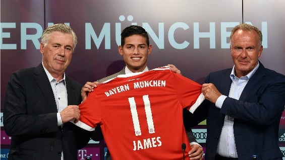 James Rodríguez ya viste los colores del Bayern Foto: AFP