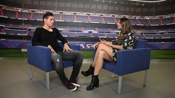James Rodríguez recibió a Noticias RCN en la sede deportiva del Real Madrid.