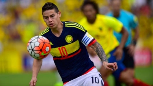 El jugador colombiano James Rodríguez. Foto: AFP