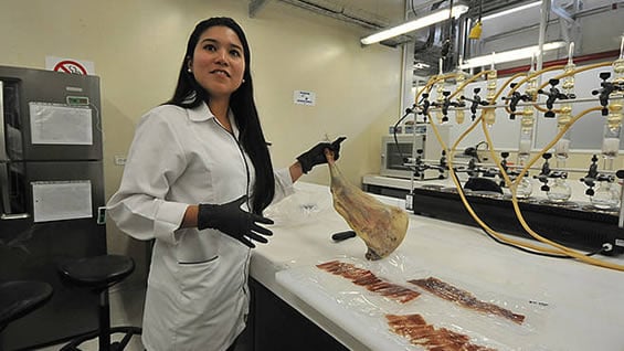 El jamón se conoce como serrano debido a que se cura en las temperaturas más bajas de las serranías. Foto: AFP