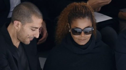 La cantante Janet Jackson y su esposo Wissam Al Mana. Foto: AFP.