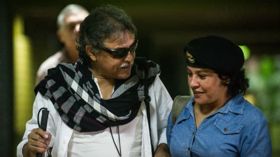 El jefe negociador de las Farc, Jesús Santrich. Foto Agencia AFP