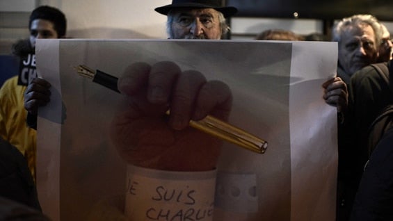 Los datos sobre Charlie Hebdo fueron recopilados por la empresa SocialBro. Foto: AFP.