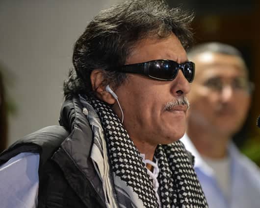 Jesús Santrich, vocero de las Farc en los diálogos. Foto: AFP.
