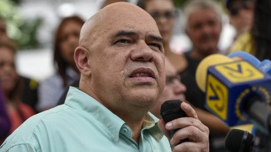 Jesús Torrealba, secretario ejecutivo de la alianza opositora venezolana Mesa de la Unidad Democrática (MUD). Foto: AFP