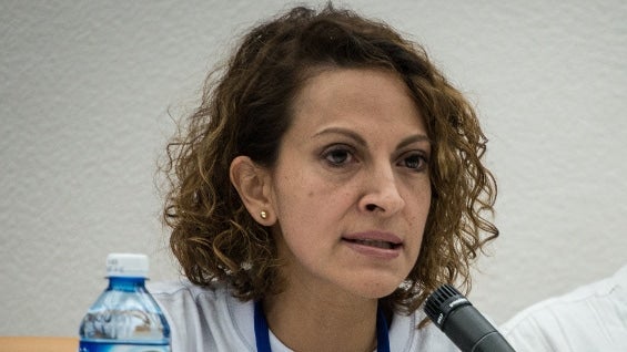 Jineth Bedoya, periodista. Foto: AFP