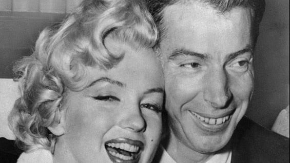 Marilyn Monroe y Joe DiMaggio. Foto: AFP.