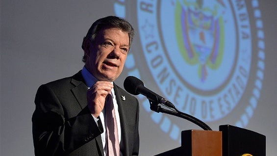 Juan Manuel Santos, presidente de Colombia. Foto: SIG.