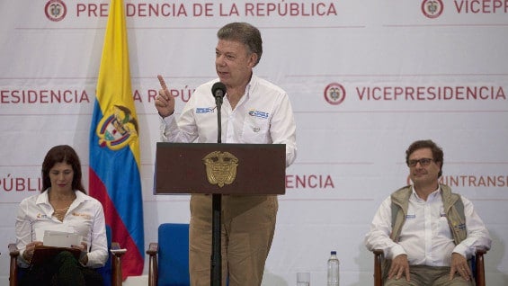 Juan Manuel Santos, presidente de Colombia. Foto: AFP.