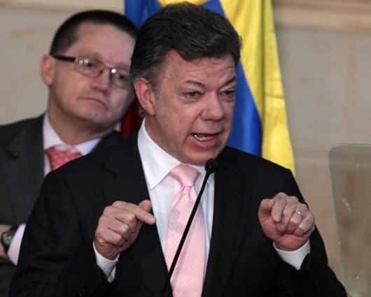 Juan Manuel Santos, presidente de Colombia. Foto: EFE