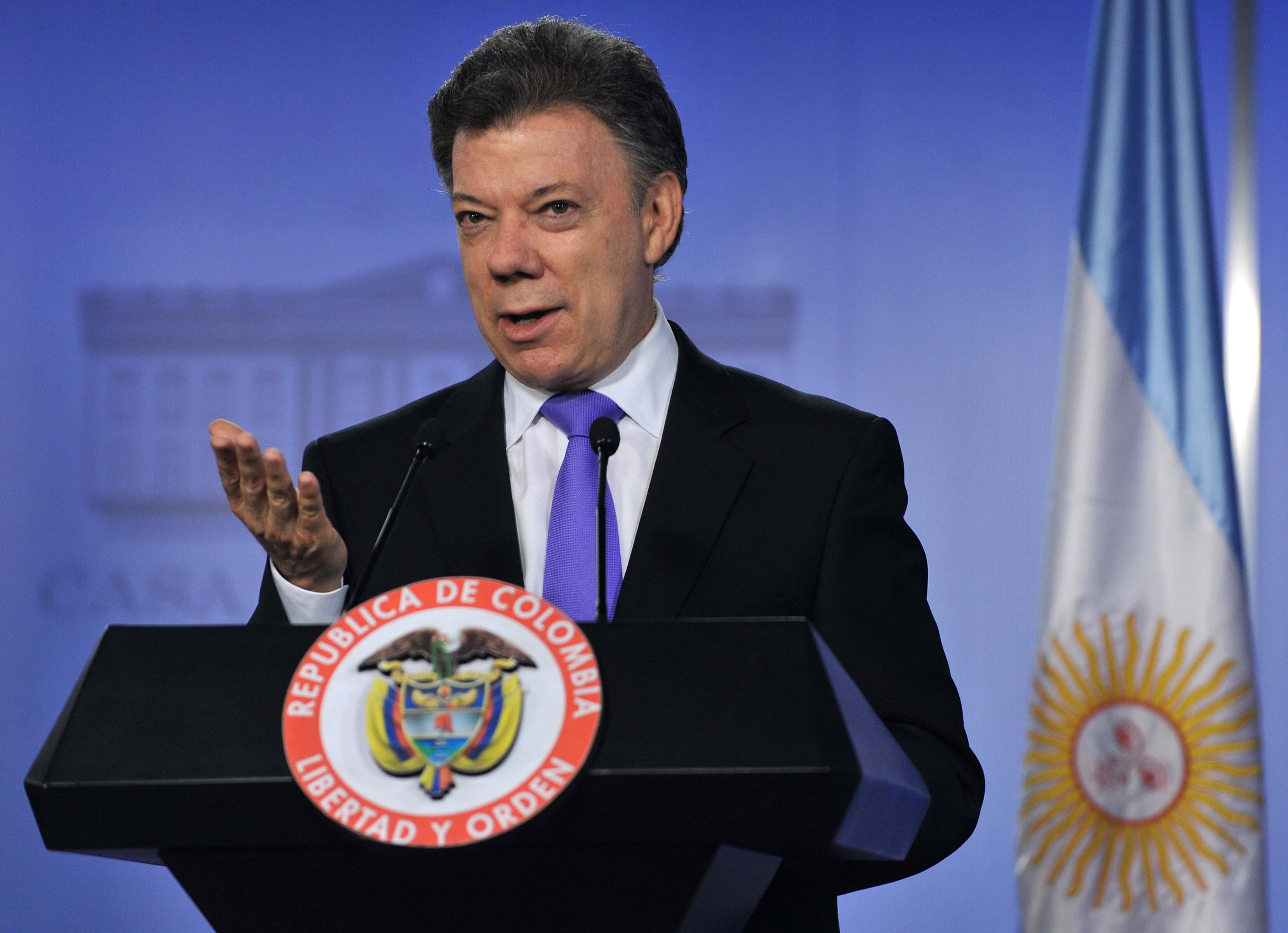 Juan Manuel Santos, presidente de Colombia. Foto: AFP
