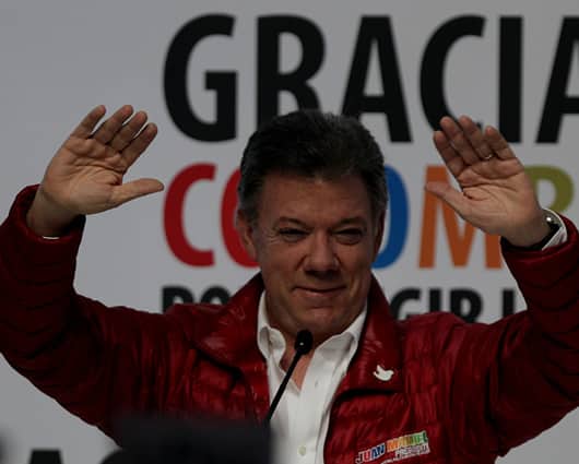 El presidente candidato Juan Manuel Santos reconoció el resultado de las elecciones. Foto: EFE