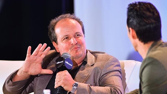 El productor musical Julio Reyes y el cantante Marc Anthony. Foto: EFE.