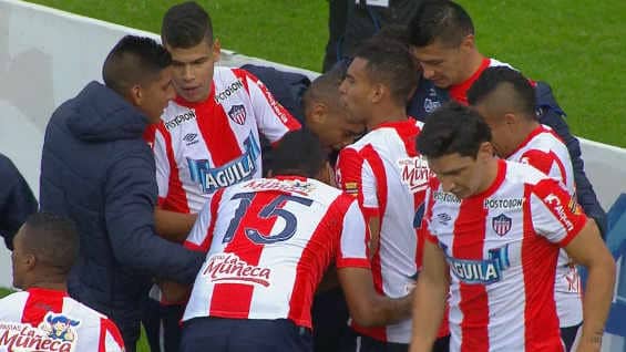 Junior de Barranquilla celebra el gol. Foto: DeportesRCN.com