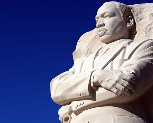 El monumento al líder Martin Luther King en Washington. Foto: AFP.