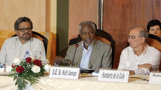 El diplomático se reunió con los delegados de las Farc y el Gobierno en Cuba. Foto. EFE