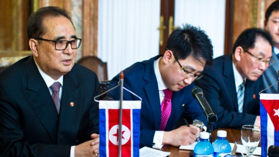 Canciller de Corea del Norte, Ri Su-Yong. Foto: AFP