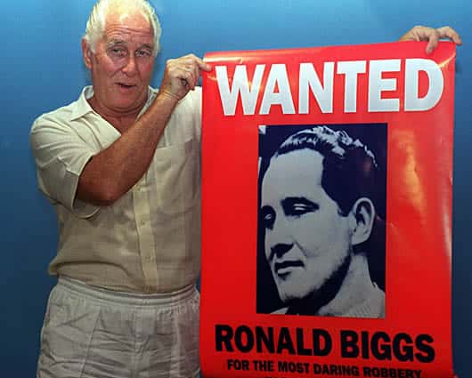 Ronnie Biggs planeó el asalto al tren de Glasgow, considerado el robo del siglo. Foto: AFP
