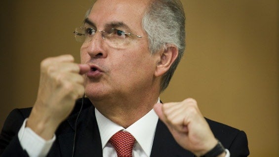 Antonio Ledezma, alcalde de Caracas. Foto: AFP.