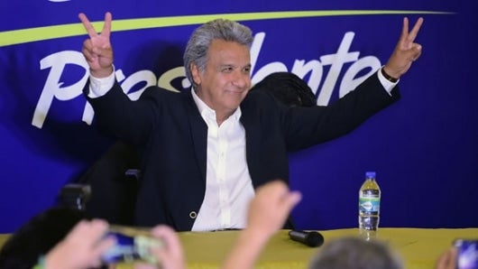 Candidato oficialista a la Presidencia de Ecuador, Lenín Moreno. Foto: AFP