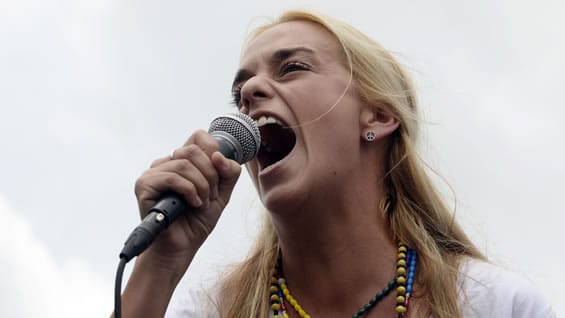 Lilian Tintori, esposa de Leopoldo López, líder opositor venezolano. Foto: AFP