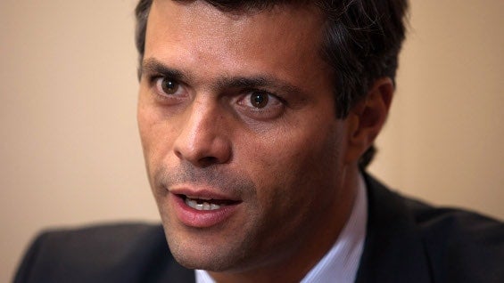 Leopoldo López, preso político en Venezuela.