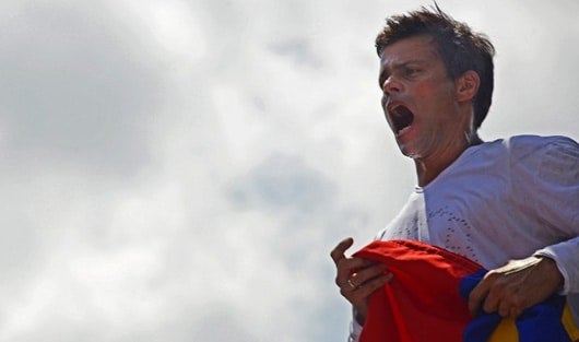Leopoldo López, líder opositor venezolano condenado a 13 años de prisión. Foto: AFP