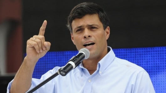 Leopoldo López está condenado a 14 años de cárcel. Foto: AFP.