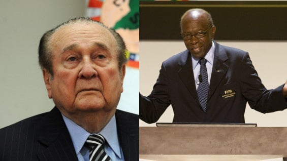 Nicolás Leoz y Jack Warner. Foto: AFP