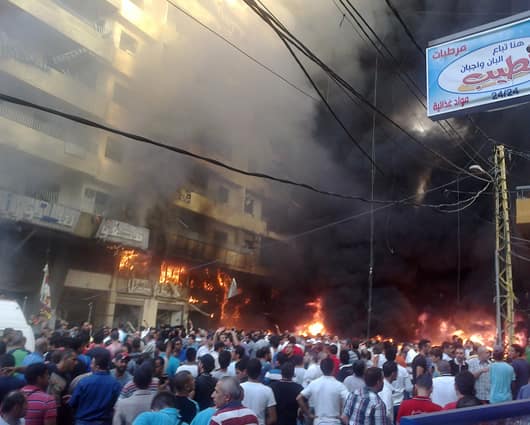 La explosión se produjo entre los sectores de Bir el Abed y Rueis. Foto: AFP