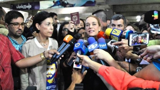 Lilian Tintori, esposa del opositor venezolano encarcelado Leopoldo López. Foto: EFE.