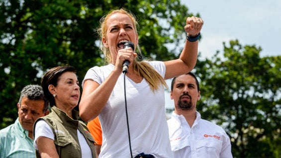 Lilian Tintori, exposa del político preso Leopoldo López. Foto: AFP.
