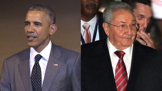 Barack Obama y Raúl Castro, presidentes de Estados Unidos y Cuba. Foto: AFP y EFE.