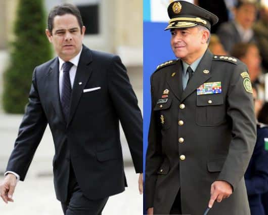 Germán Vargas Lleras y Óscar Naranjo. Foto: AFP