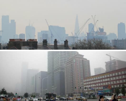 Los causantes fueron las emisiones locales, la contaminación industrial y el polvo de arena del Sáhara. Foto: @christineottery