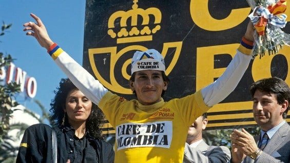 Lucho Herrera, ciclista colombiano. Foto: EFE.