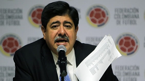 Luis Bedoya, presidente de la Federación Colombiana de Fútbol. Foto: EFE.