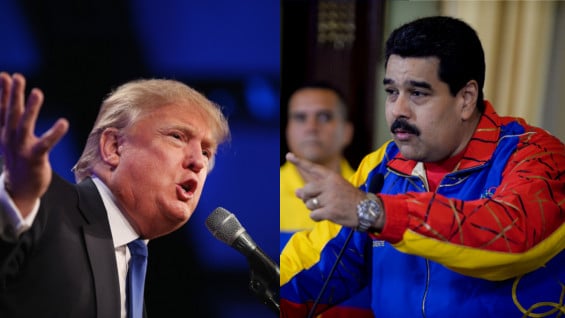 Donald Trump y Nicolás Maduro. Foto: AFP
