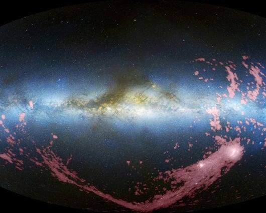 La Corriente de Magallanes es una corriente de gas que envuelve la Vía Láctea. Foto: Nasa