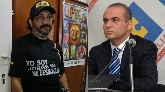 Rodrigo Tovar Pupo y Salvatore Mancuso. Foto: Archivo AFP