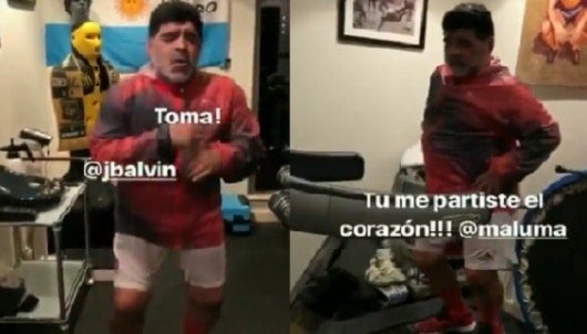 El entrenamiento de Maradona a ritmo de J Balvin y Maluma | Noticias RCN