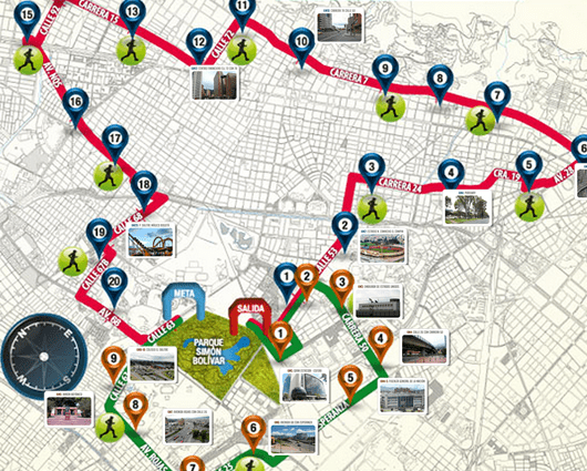 Mapa oficial del recorrido de la MMB. Foto: Oficial