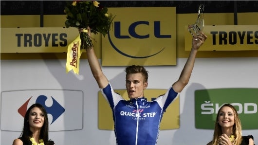 El alemán, que lleva once triunfos desde 2013 en el Tour, había ganado la segunda etapa de esta edición, el domingo en la ciudad belga de Lieja. Foto: Jeff Pachoud / AFP