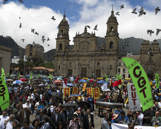 Los ciudadanos marcharán en apoyo a Petro. Foto: AFP.