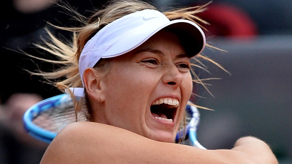 Maria Sharapova se alzó con su tercer triunfo en el Foro Itálico. Foto AFP
