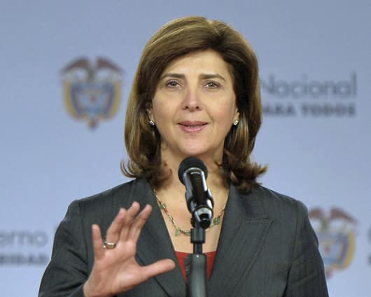 María Ángela Holguín, canciller de Colombia. Foto: AFP