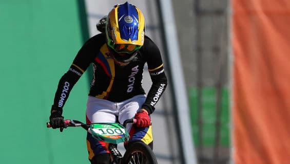 La doble medallista olímpica Mariana Pajón. Foto Agencia AFP