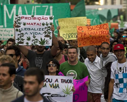 La marcha se realizó de forma pacífica. Foto: AFP