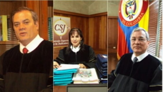 Ovidio Claros, Julia Emma Garzón y Henry Villarraga.