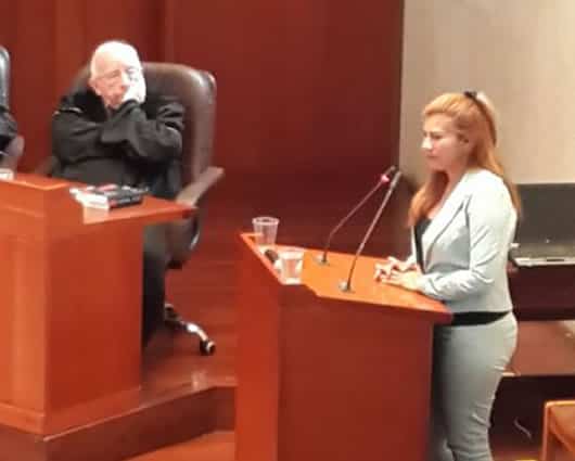 Le exdetective del DAS Alba Luz Flórez Gelves en la Corte. Foto: Germán Duque.